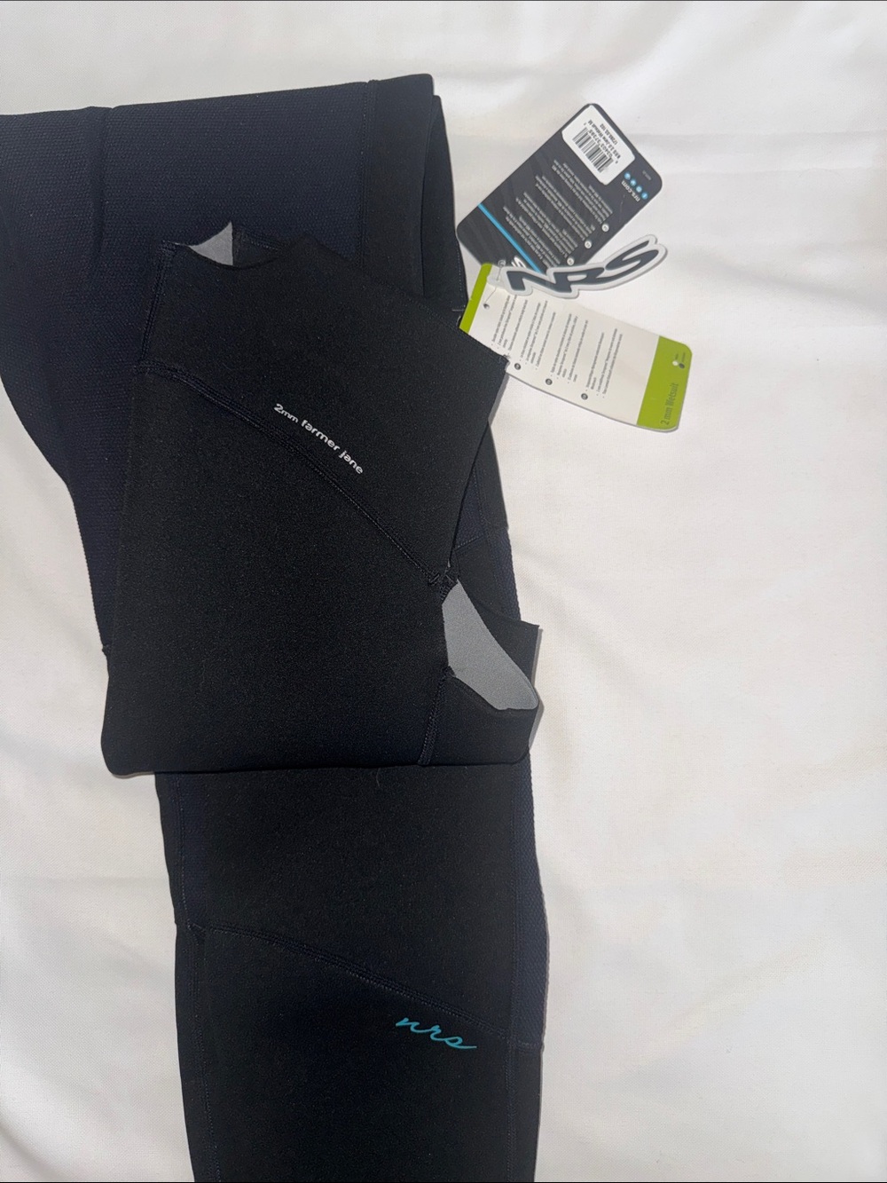 NRS Black Full-Body Wetsuit with Blue Logo Tag